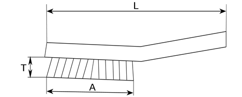 Szczotka druciana -rysunek techniczny.